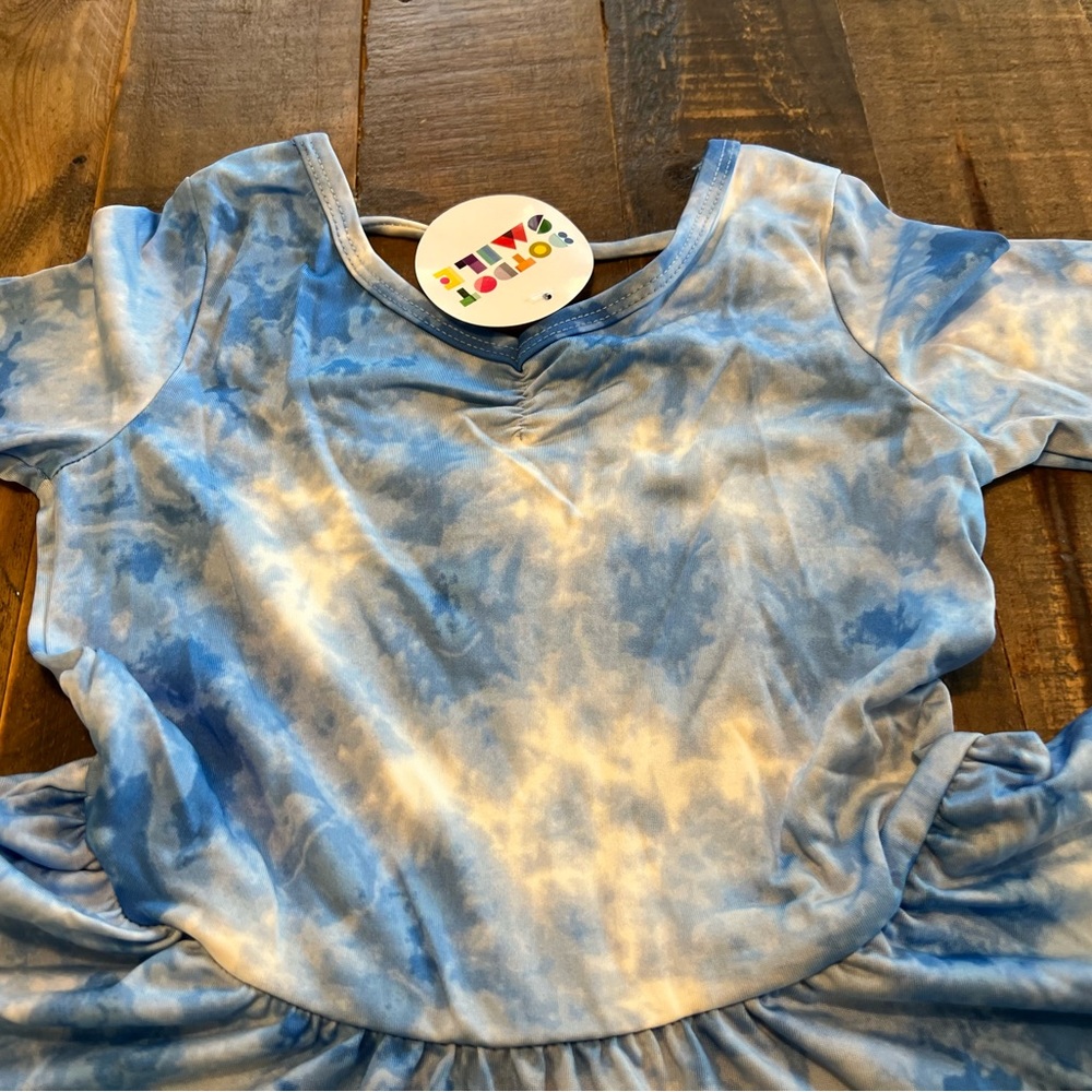 Dot Dot Smile size 5/6 or 7 girls blue tie dye Ballerina twirl dress new - Picture 3 of 4